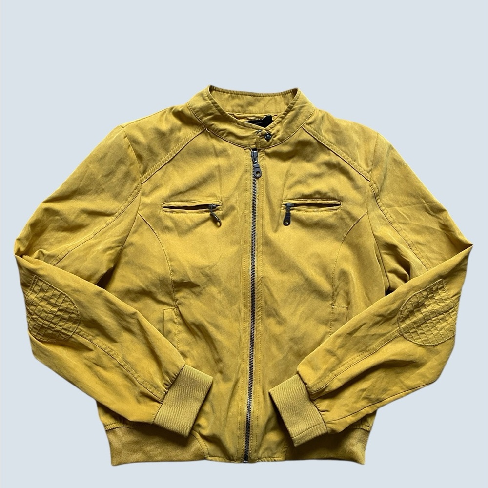 Women’s Yellow Bomber Jacket Large